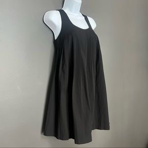 Club Monaco Solid Black Pleated Dress